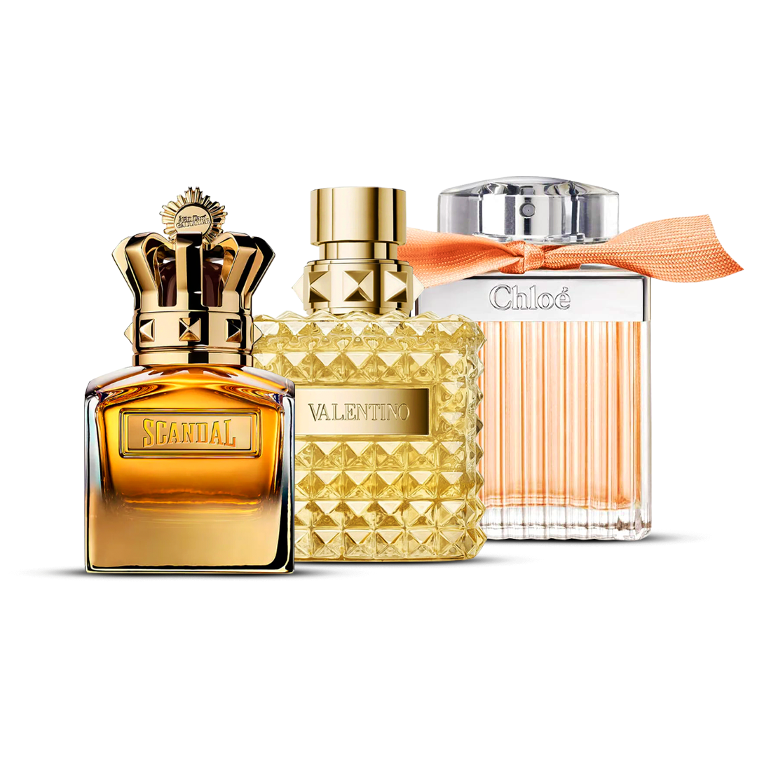 Combination of 3 women’s perfumes – Scandal, Valentino Donna and Chloé [100 ml each]