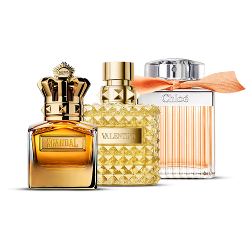 Combination of 3 women’s perfumes – Scandal, Valentino Donna and Chloé [100 ml each]