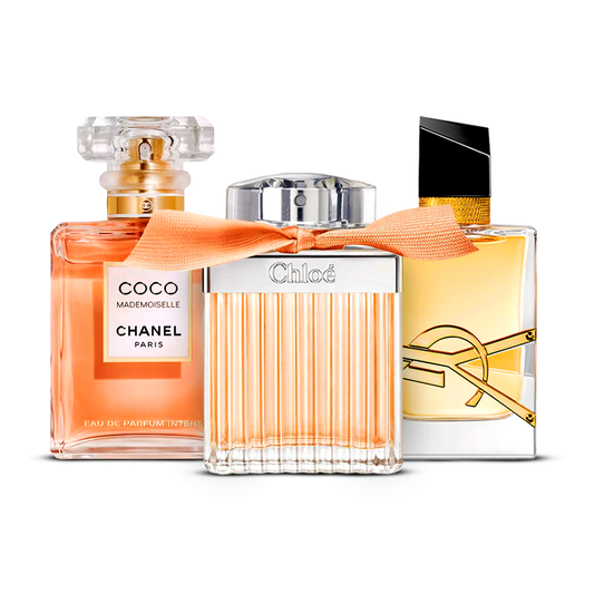 Combination of 3 women’s perfumes – Valentino Uomo Yellow Dream, YSL Libre Intense and Scandal Le Parfum [100 ml each]