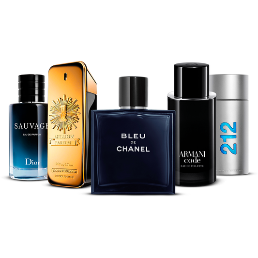 Combination of 5 men’s perfumes – Sauvage, 1 Million, Bleu de Chanel, Armani Code and 212 Men [100 ml each]