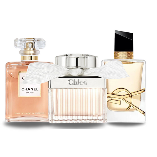 Combination of 3 perfumes – Coco Mademoiselle by Chanel, Libre by Yves Saint Laurent and Chloé Signature [100 ml each]
