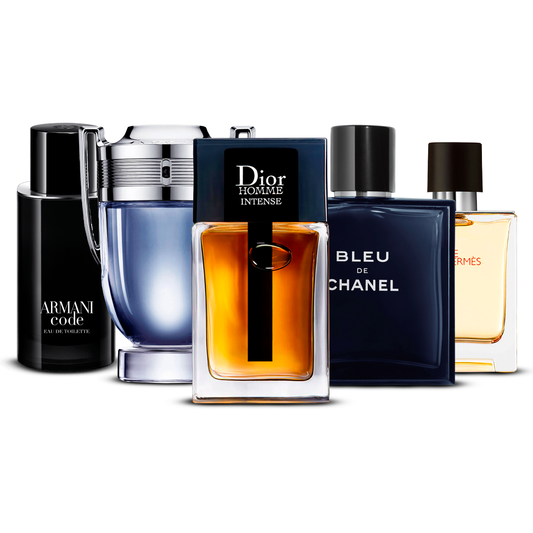 Combination of 5 men’s perfumes – Armani Code, Invictus, Dior Homme Intense, Bleu de Chanel and Terre d’Hermès [100 ml each]