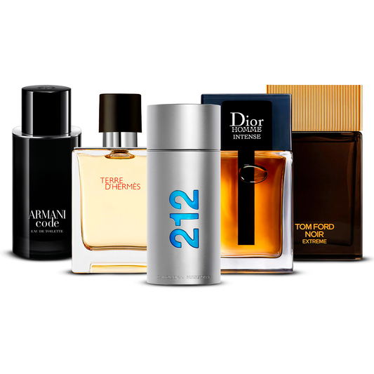 Combination of 5 men’s perfumes – Armani Code, Terre d’Hermès, 212 Men, Dior Homme Intense and Tom Ford Noir Extrême [100 ml each]
