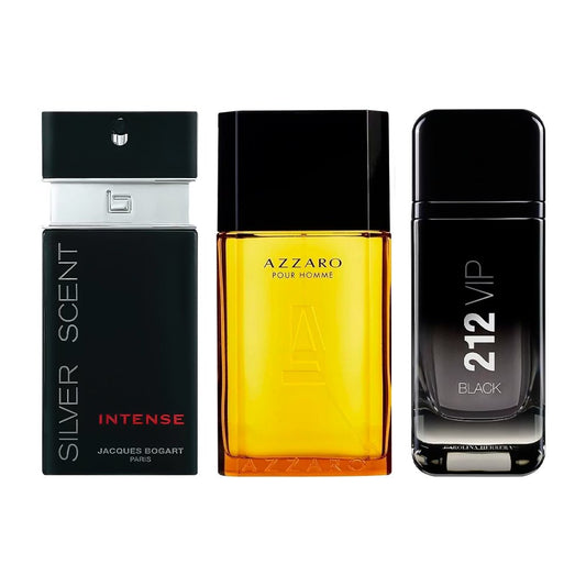 Combination of 3 men’s perfumes – 212 VIP, 212 VIP MEN and 212 Black [100 ml each]